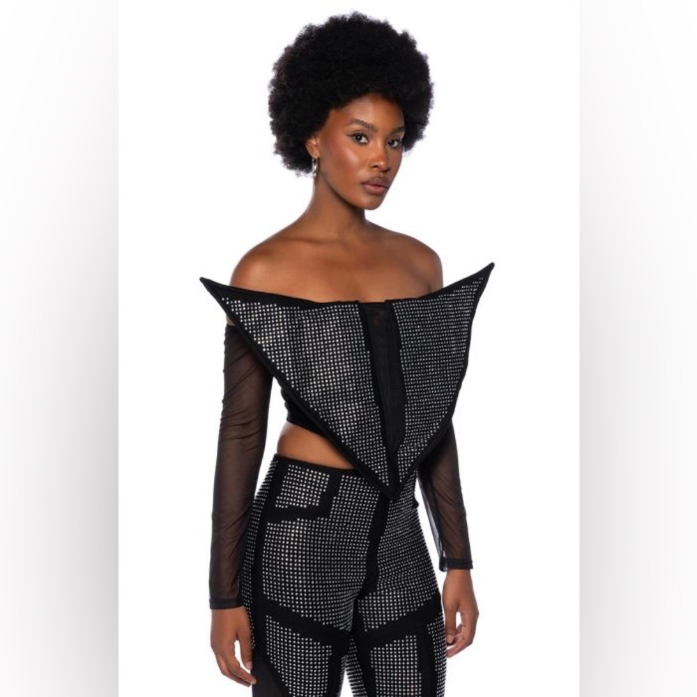 Galactic World Embellished Mesh Top & Panel Legging - Picture 9 of 13